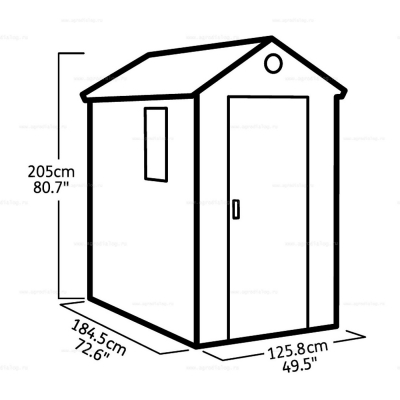 Древесно-пластиковый композитный сарай Keter Darwin 4x6 Древесно-пластиковый композитный сарай Keter Darwin 4x6
