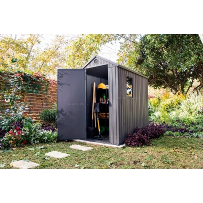 Древесно-пластиковый композитный сарай Keter Darwin 4x6 Grey Древесно-пластиковый композитный сарай Keter Darwin 4x6 Grey