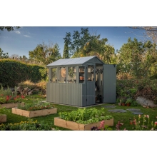 Древесно-пластиковый композитный сарай Keter Darwin Potting 6x8 Green Древесно-пластиковый композитный сарай Keter Darwin Potting 6x8 Green