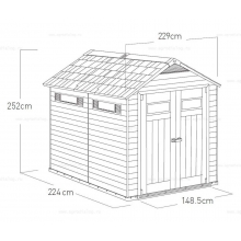 Древесно-пластиковый композитный сарай Keter Fusion 757 Mahogany Древесно-пластиковый композитный сарай Keter Fusion 757 Mahogany