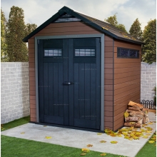 Древесно-пластиковый композитный сарай Keter Fusion 757 Mahogany Древесно-пластиковый композитный сарай Keter Fusion 757 Mahogany