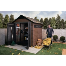 Древесно-пластиковый композитный сарай Keter Fusion 757 Mahogany Древесно-пластиковый композитный сарай Keter Fusion 757 Mahogany