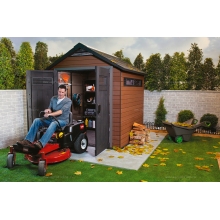 Древесно-пластиковый композитный сарай Keter Fusion 757 Mahogany Древесно-пластиковый композитный сарай Keter Fusion 757 Mahogany