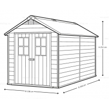 Древесно-пластиковый композитный сарай Keter Newton 7511 Древесно-пластиковый композитный сарай Keter Newton 7511