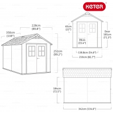 Древесно-пластиковый композитный сарай Keter Newton 7511 Grey Древесно-пластиковый композитный сарай Keter Newton 7511 Grey