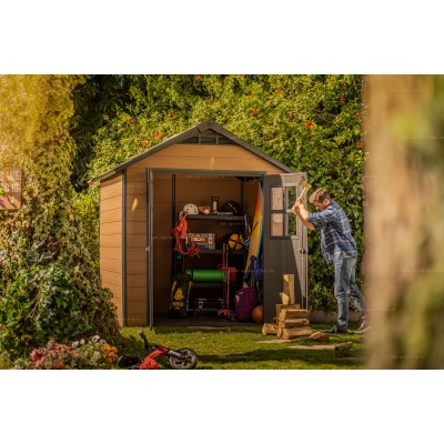 Древесно-пластиковый композитный сарай Keter Newton 757 Древесно-пластиковый композитный сарай Keter Newton 757