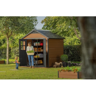 Древесно-пластиковый композитный сарай Keter Newton 757 Древесно-пластиковый композитный сарай Keter Newton 757