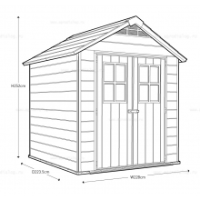 Древесно-пластиковый композитный сарай Keter Newton 757 Grey Древесно-пластиковый композитный сарай Keter Newton 757 Grey