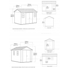 Древесно-пластиковый композитный сарай Keter Newton Plus 1175 Grey Древесно-пластиковый композитный сарай Keter Newton Plus 1175 Grey