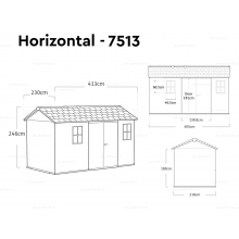 Древесно-пластиковый композитный сарай Keter Newton Plus 7513 Grey Древесно-пластиковый композитный сарай Keter Newton Plus 7513 Grey