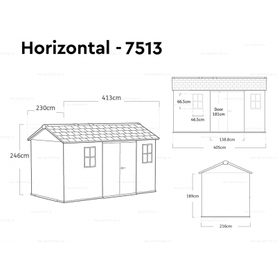 Древесно-пластиковый композитный сарай Keter Newton Plus 7513 Grey Древесно-пластиковый композитный сарай Keter Newton Plus 7513 Grey