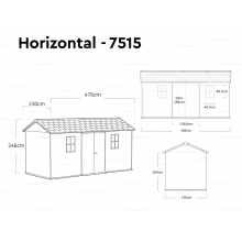 Древесно-пластиковый композитный сарай Keter Newton Plus 7515 Grey Древесно-пластиковый композитный сарай Keter Newton Plus 7515 Grey