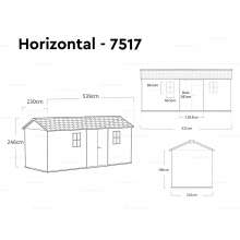 Древесно-пластиковый композитный сарай Keter Newton Plus 7517 Grey Древесно-пластиковый композитный сарай Keter Newton Plus 7517 Grey