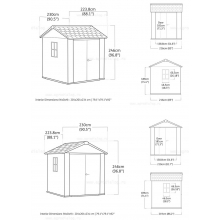 Древесно-пластиковый композитный сарай Keter Newton Plus 757 Grey Древесно-пластиковый композитный сарай Keter Newton Plus 757 Grey