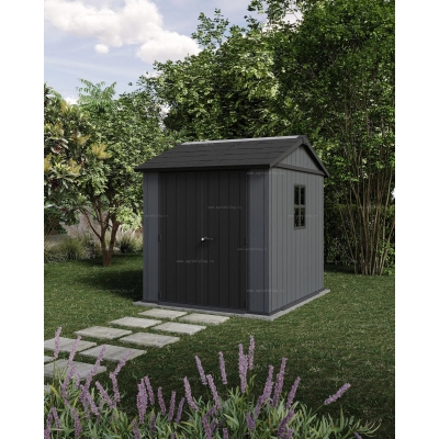 Древесно-пластиковый композитный сарай Keter Newton Plus 757 Grey Древесно-пластиковый композитный сарай Keter Newton Plus 757 Grey