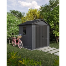 Древесно-пластиковый композитный сарай Keter Newton Plus 757 Grey Древесно-пластиковый композитный сарай Keter Newton Plus 757 Grey