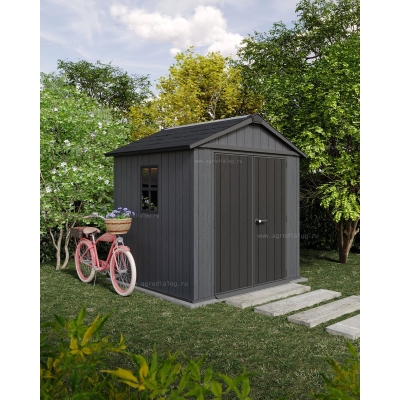 Древесно-пластиковый композитный сарай Keter Newton Plus 757 Grey Древесно-пластиковый композитный сарай Keter Newton Plus 757 Grey
