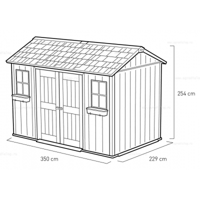Древесно-пластиковый композитный сарай Keter Oakland 1175SD Древесно-пластиковый композитный сарай Keter Oakland 1175SD