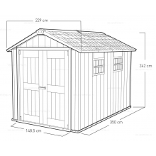 Древесно-пластиковый композитный сарай Keter Oakland 7511 Древесно-пластиковый композитный сарай Keter Oakland 7511