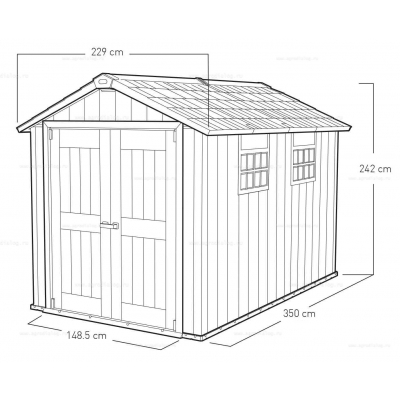 Древесно-пластиковый композитный сарай Keter Oakland 7511 Древесно-пластиковый композитный сарай Keter Oakland 7511