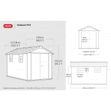 Древесно-пластиковый композитный сарай Keter Oakland 7513 Древесно-пластиковый композитный сарай Keter Oakland 7513