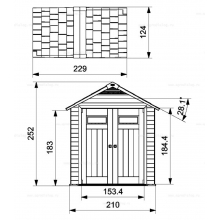 Древесно-пластиковый композитный сарай Keter Oakland 754 Древесно-пластиковый композитный сарай Keter Oakland 754