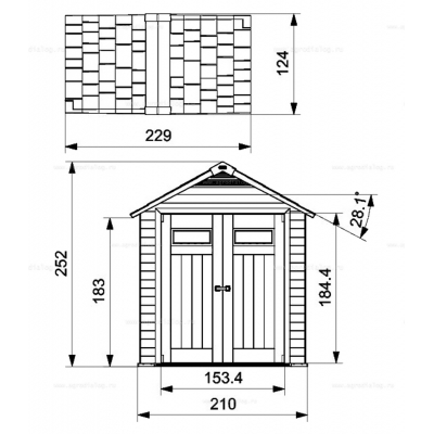 Древесно-пластиковый композитный сарай Keter Oakland 754 Древесно-пластиковый композитный сарай Keter Oakland 754