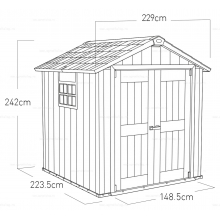 Древесно-пластиковый композитный сарай Keter Oakland 757 Древесно-пластиковый композитный сарай Keter Oakland 757