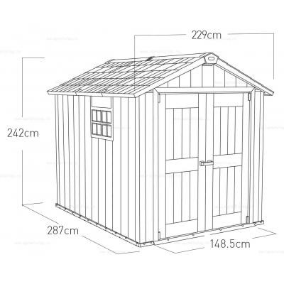 Древесно-пластиковый композитный сарай Keter Oakland 759 Древесно-пластиковый композитный сарай Keter Oakland 759