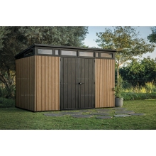 Древесно-пластиковый композитный сарай Keter Signature Pent 11x7 Venetian Brown Древесно-пластиковый композитный сарай Keter Signature Pent 11x7 Venetian Brown