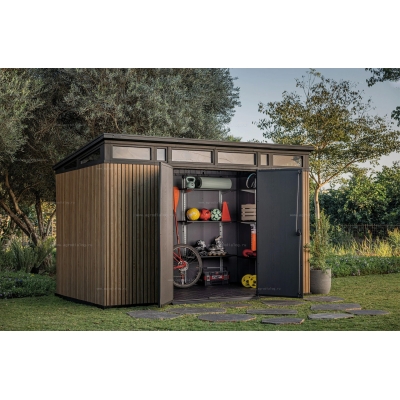 Древесно-пластиковый композитный сарай Keter Signature Pent 11x7 Venetian Brown Древесно-пластиковый композитный сарай Keter Signature Pent 11x7 Venetian Brown