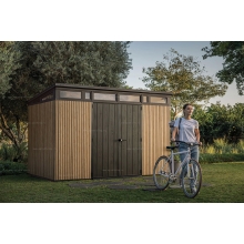 Древесно-пластиковый композитный сарай Keter Signature Pent 11x7 Venetian Brown Древесно-пластиковый композитный сарай Keter Signature Pent 11x7 Venetian Brown