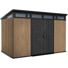 Древесно-пластиковый композитный сарай Keter Signature Pent 11x7 Venetian Brown Древесно-пластиковый композитный сарай Keter Signature Pent 11x7 Venetian Brown