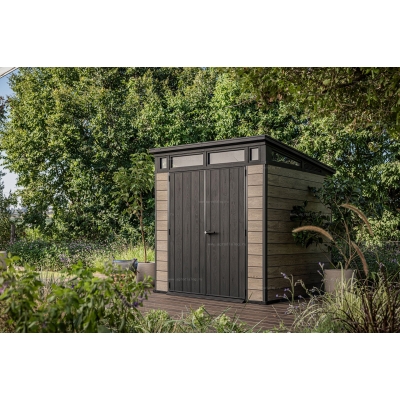 Древесно-пластиковый композитный сарай Keter Signature Pent 7x7 Ashwood Древесно-пластиковый композитный сарай Keter Signature Pent 7x7 Ashwood