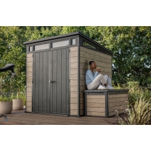 Древесно-пластиковый композитный сарай Keter Signature Pent 7x7 Ashwood Древесно-пластиковый композитный сарай Keter Signature Pent 7x7 Ashwood
