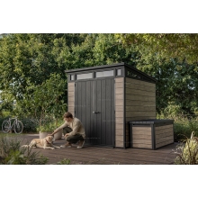 Древесно-пластиковый композитный сарай Keter Signature Pent 7x7 Ashwood Древесно-пластиковый композитный сарай Keter Signature Pent 7x7 Ashwood