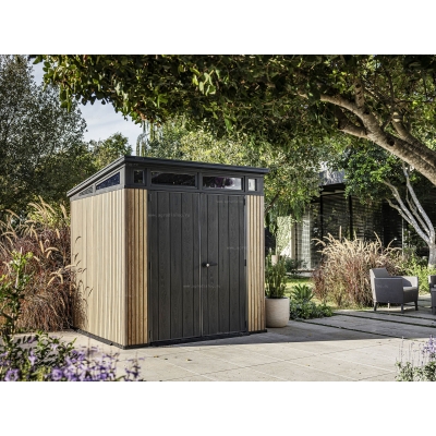 Древесно-пластиковый композитный сарай Keter Signature Pent 7x7 Venetian Brown Древесно-пластиковый композитный сарай Keter Signature Pent 7x7 Venetian Brown