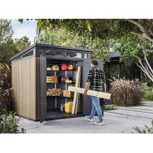 Древесно-пластиковый композитный сарай Keter Signature Pent 7x7 Venetian Brown Древесно-пластиковый композитный сарай Keter Signature Pent 7x7 Venetian Brown