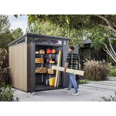 Древесно-пластиковый композитный сарай Keter Signature Pent 7x7 Venetian Brown Древесно-пластиковый композитный сарай Keter Signature Pent 7x7 Venetian Brown