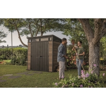 Древесно-пластиковый композитный сарай Keter Signature Pent 7x7 Walnut Древесно-пластиковый композитный сарай Keter Signature Pent 7x7 Walnut