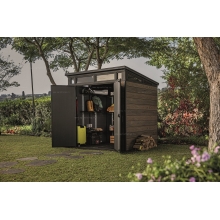 Древесно-пластиковый композитный сарай Keter Signature Pent 7x7 Walnut Древесно-пластиковый композитный сарай Keter Signature Pent 7x7 Walnut