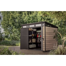 Древесно-пластиковый композитный сарай Keter Signature Pent 9x7 Ashwood Древесно-пластиковый композитный сарай Keter Signature Pent 9x7 Ashwood