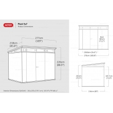 Древесно-пластиковый композитный сарай Keter Signature Pent 9x7 Venetian Brown Древесно-пластиковый композитный сарай Keter Signature Pent 9x7 Venetian Brown