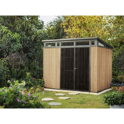 Древесно-пластиковый композитный сарай Keter Signature Pent 9x7 Venetian Brown Древесно-пластиковый композитный сарай Keter Signature Pent 9x7 Venetian Brown