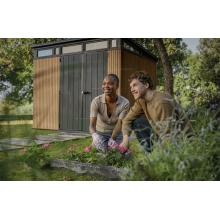 Древесно-пластиковый композитный сарай Keter Signature Pent 9x7 Venetian Brown Древесно-пластиковый композитный сарай Keter Signature Pent 9x7 Venetian Brown