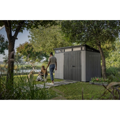 Древесно-пластиковый композитный сарай Keter Signature Pent 9x7 Venetian Grey Древесно-пластиковый композитный сарай Keter Signature Pent 9x7 Venetian Grey