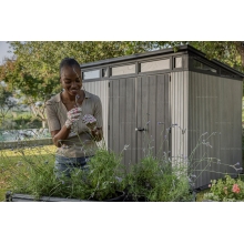 Древесно-пластиковый композитный сарай Keter Signature Pent 9x7 Venetian Grey Древесно-пластиковый композитный сарай Keter Signature Pent 9x7 Venetian Grey