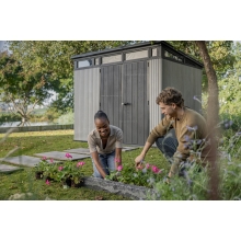 Древесно-пластиковый композитный сарай Keter Signature Pent 9x7 Venetian Grey Древесно-пластиковый композитный сарай Keter Signature Pent 9x7 Venetian Grey