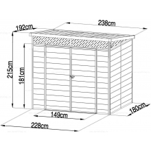 Пластиковый сарай Black Fox Artisan 4.1 м² Пластиковый сарай Black Fox Artisan 4.1 м²