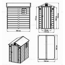 Пластиковый сарай Black Fox Modernist B Пластиковый сарай Black Fox Modernist B